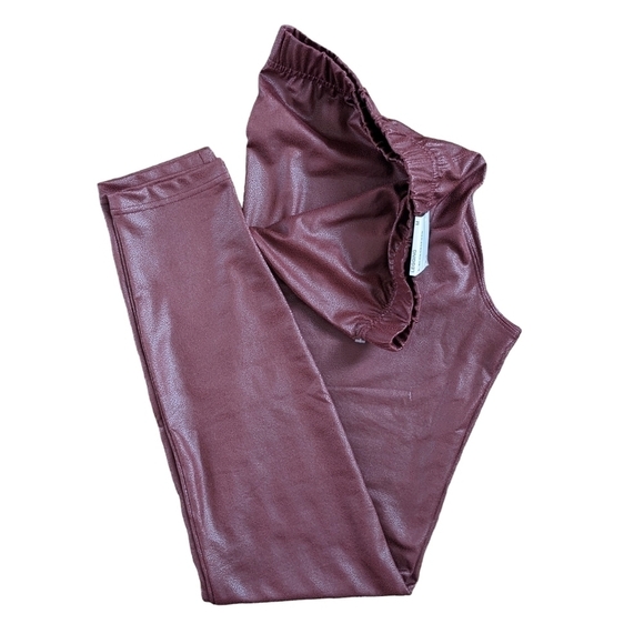 NWT Cleo Two Tone Red Snake-Skin-Look Leggings Leggings Sz Medium - Picture 14 of 14